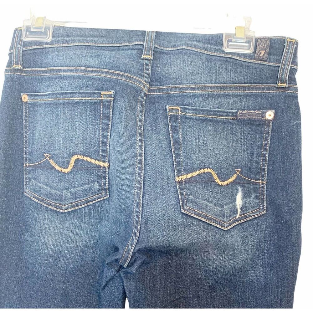 7 For All Mankind Raw Hem Gwenevere Ankle Jeans - Picture 6 of 10